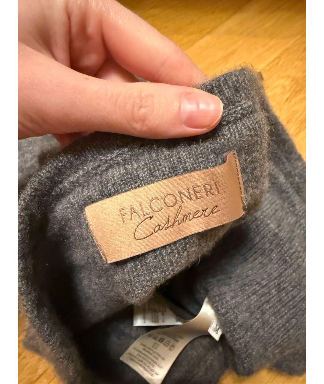 FALCONERI Антрацитовые кашемировые брюки узкие, фото 4