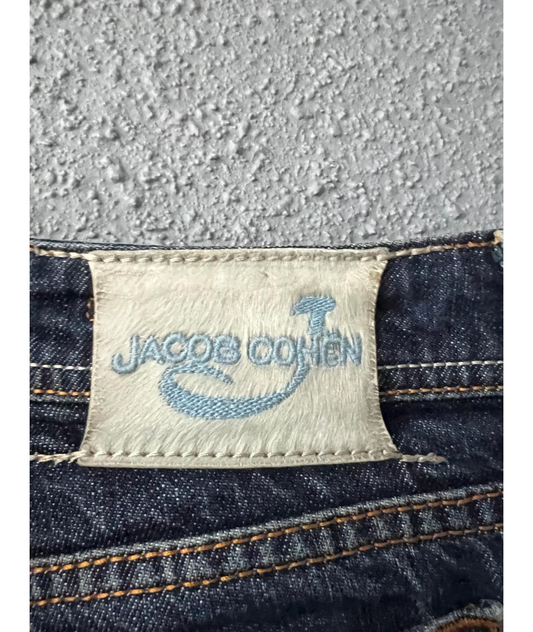 JACOB COHEN Темно-синие хлопковые прямые джинсы, фото 7