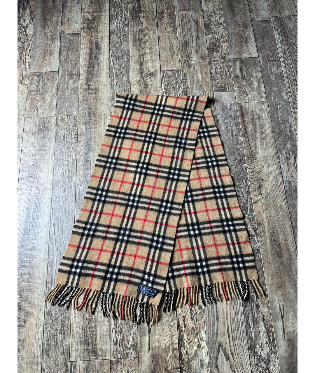 BURBERRY Бежевый кашемировый шарф, фото 4