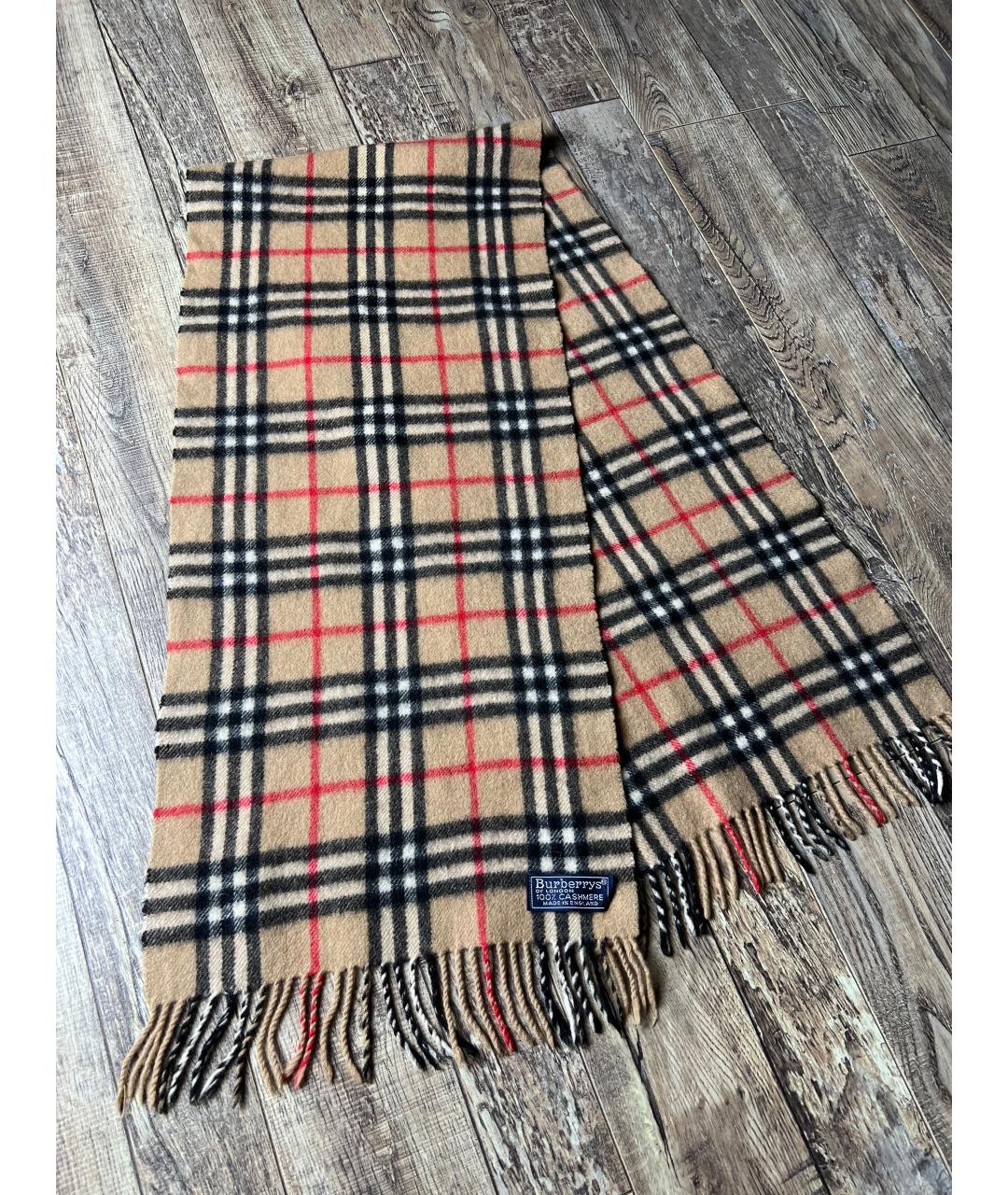 BURBERRY Бежевый кашемировый шарф, фото 2