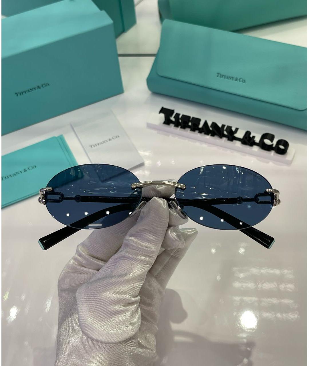 TIFFANY&CO Серебряные металлические солнцезащитные очки, фото 4