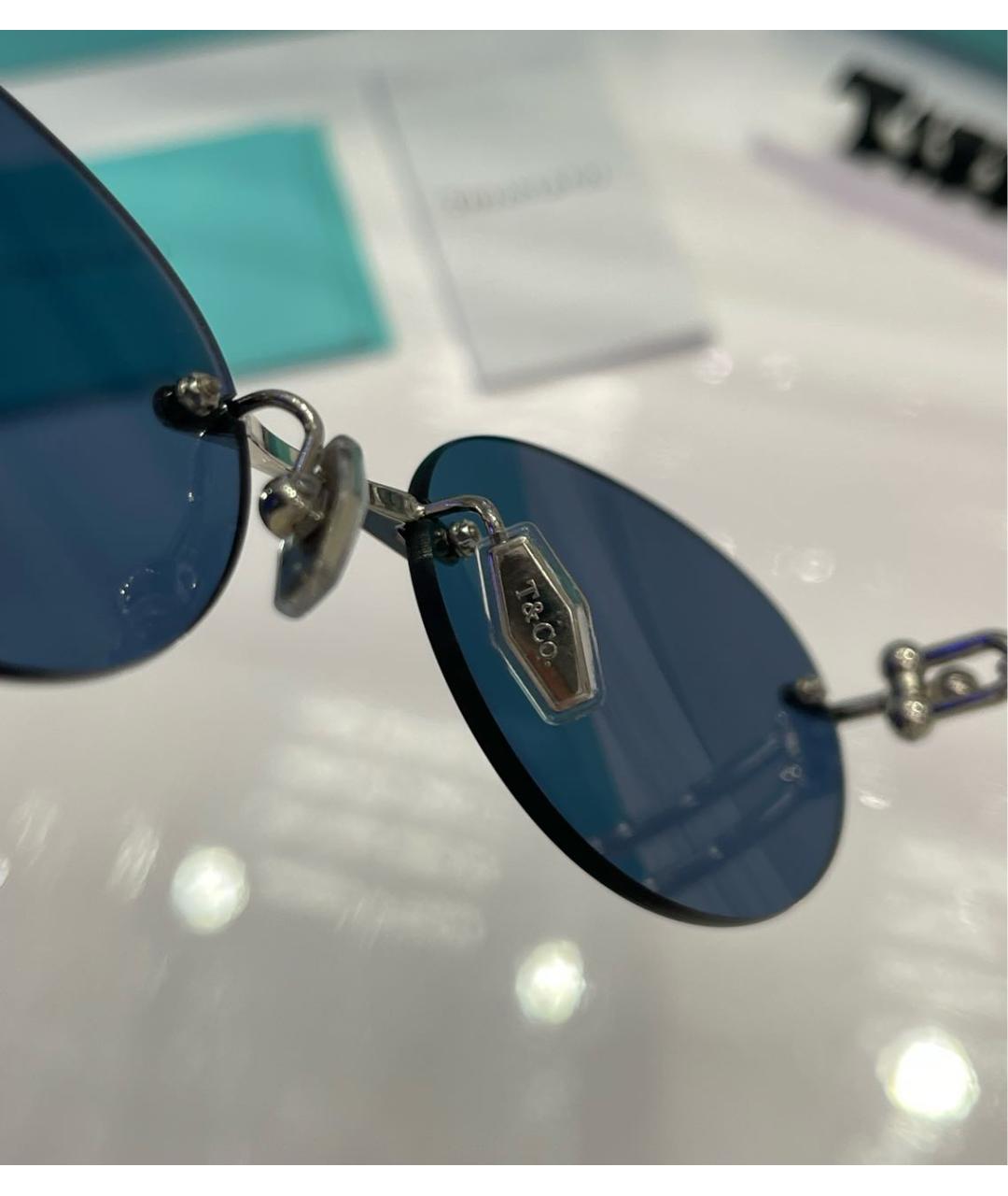 TIFFANY&CO Серебряные металлические солнцезащитные очки, фото 6