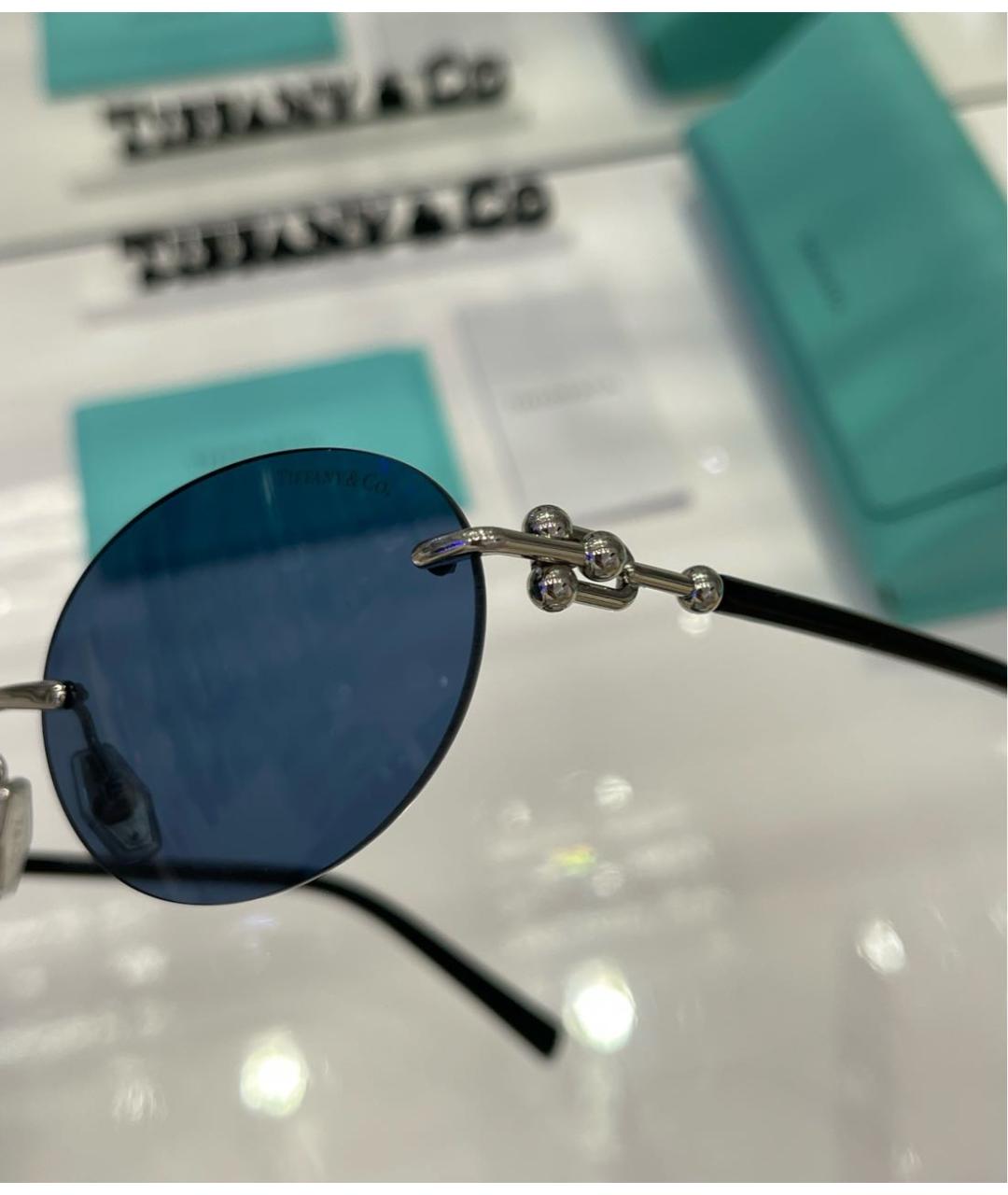 TIFFANY&CO Серебряные металлические солнцезащитные очки, фото 5
