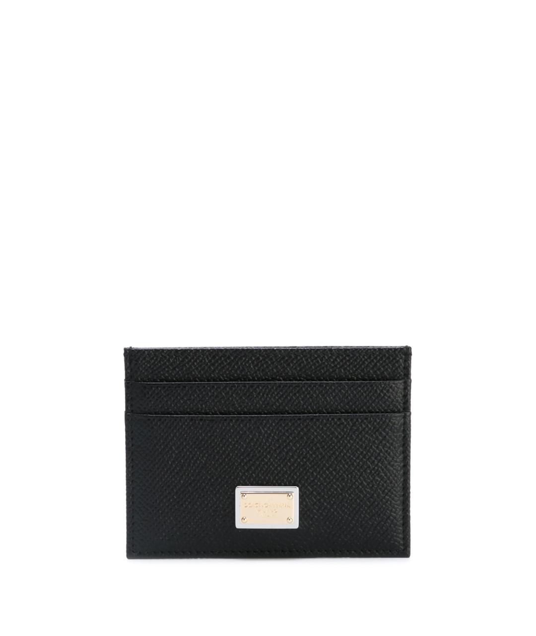 DOLCE&GABBANA Черный кожаный кардхолдер, фото 1