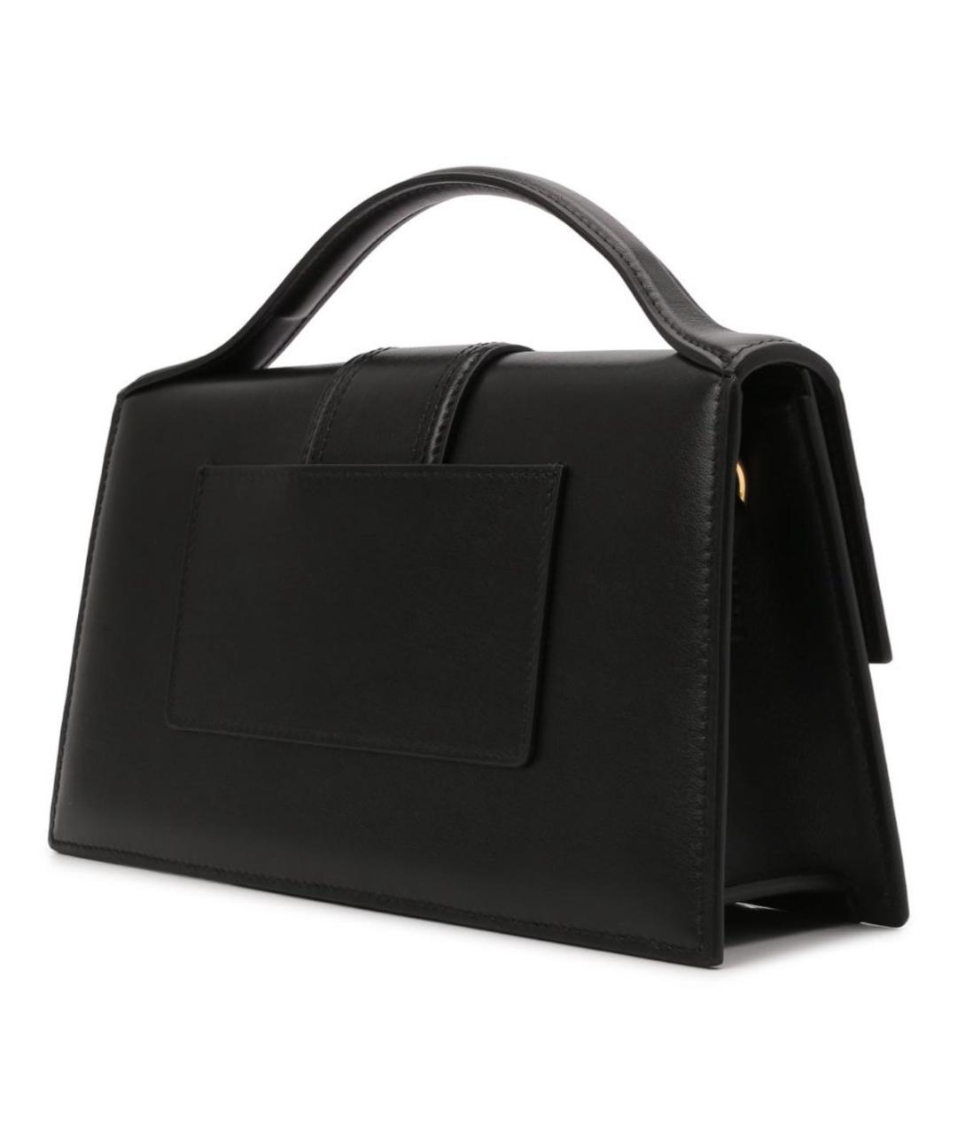 JACQUEMUS Черная кожаная сумка через плечо, фото 2