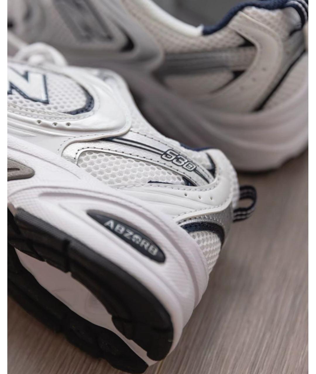 NEW BALANCE Белые текстильные низкие кроссовки / кеды, фото 5