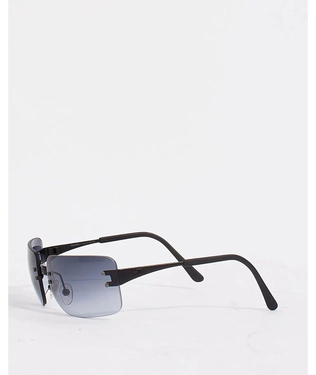 CHANEL Темно-синие металлические солнцезащитные очки, фото 2