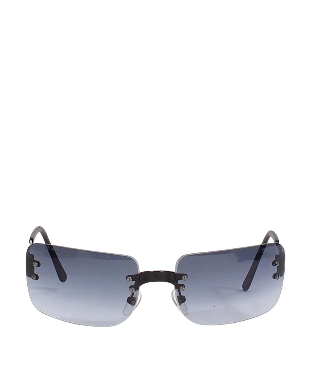 CHANEL Темно-синие металлические солнцезащитные очки, фото 1