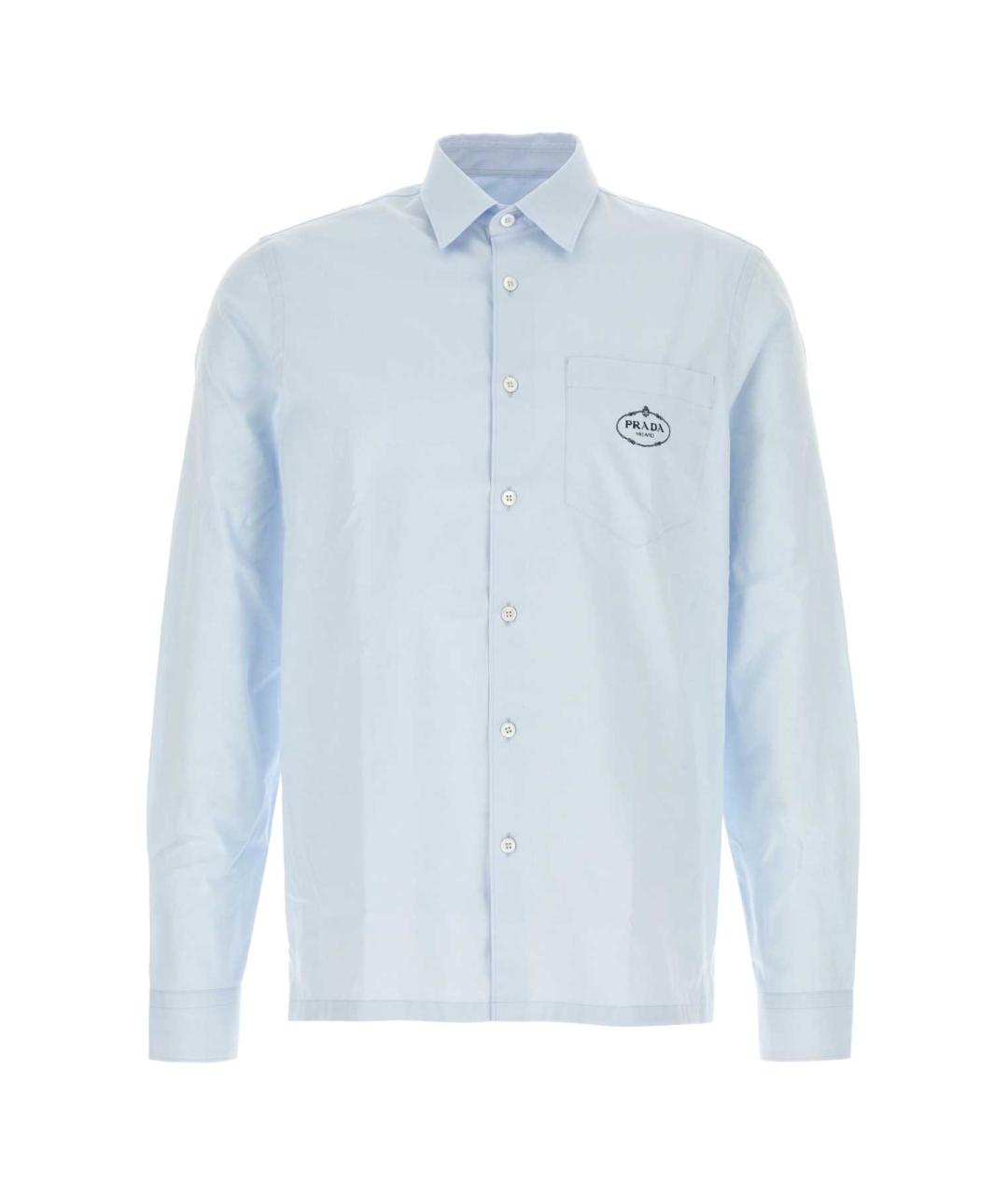 PRADA Голубая хлопковая кэжуал рубашка, фото 1