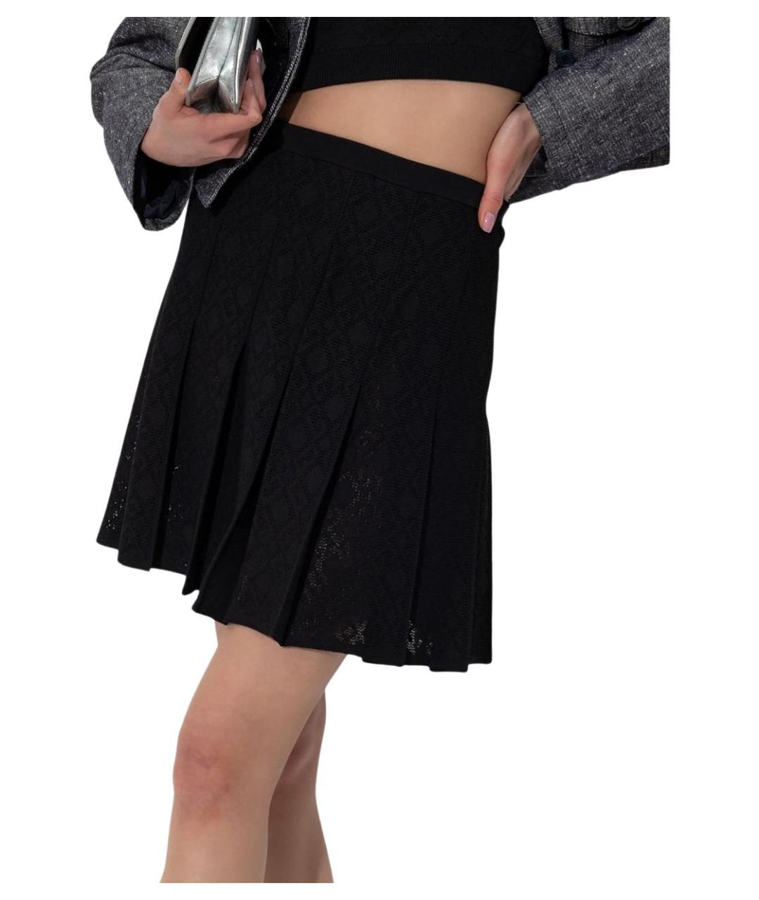 GIVENCHY Черная вискозная юбка мини, фото 2