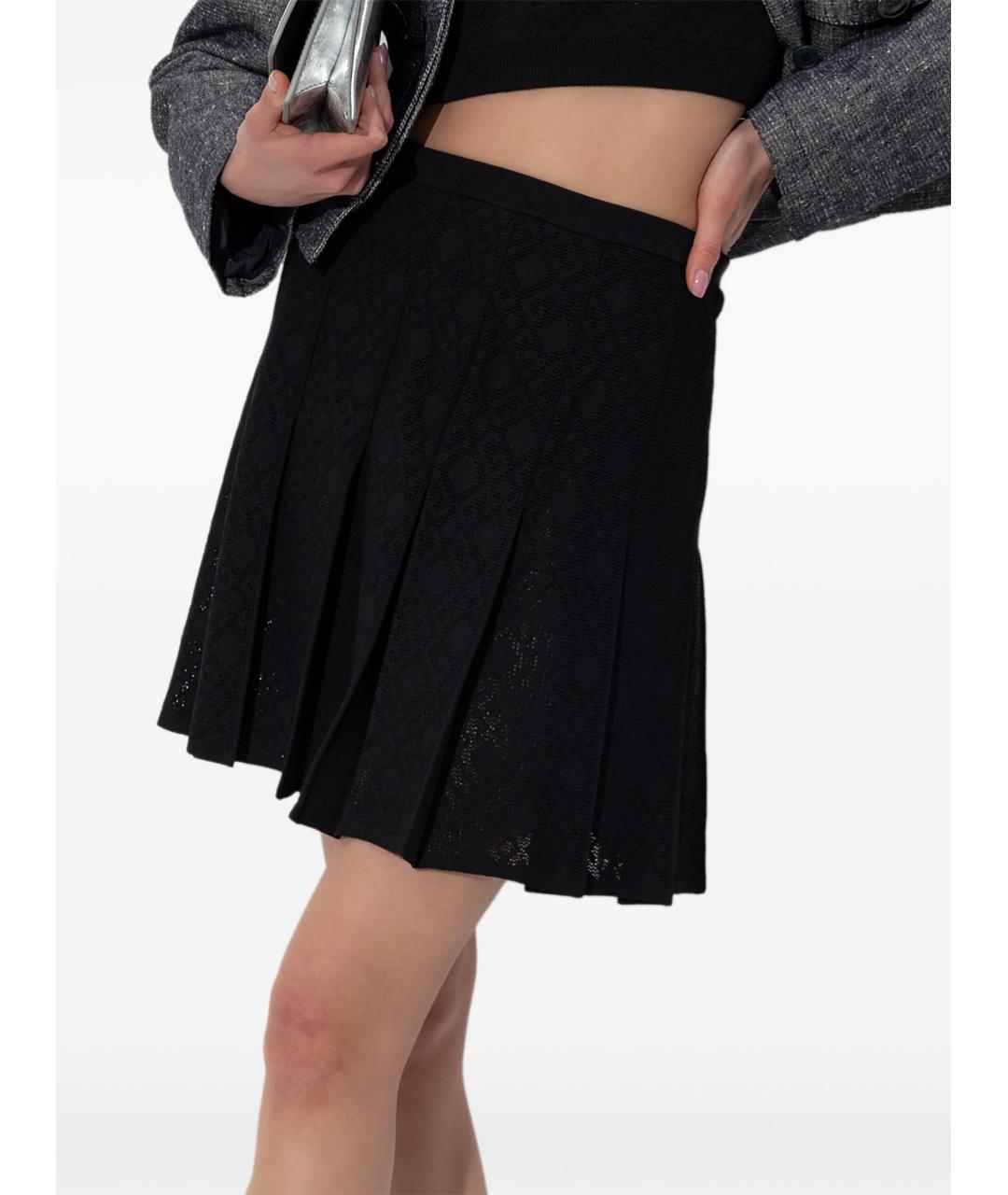 GIVENCHY Черная вискозная юбка мини, фото 2