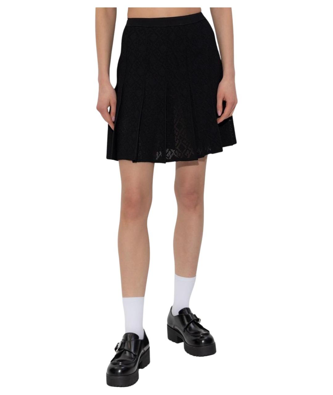 GIVENCHY Черная вискозная юбка мини, фото 3