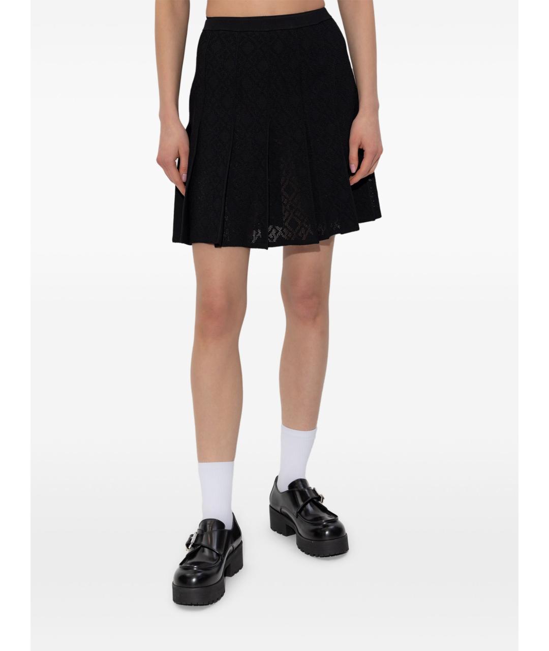 GIVENCHY Черная вискозная юбка мини, фото 3