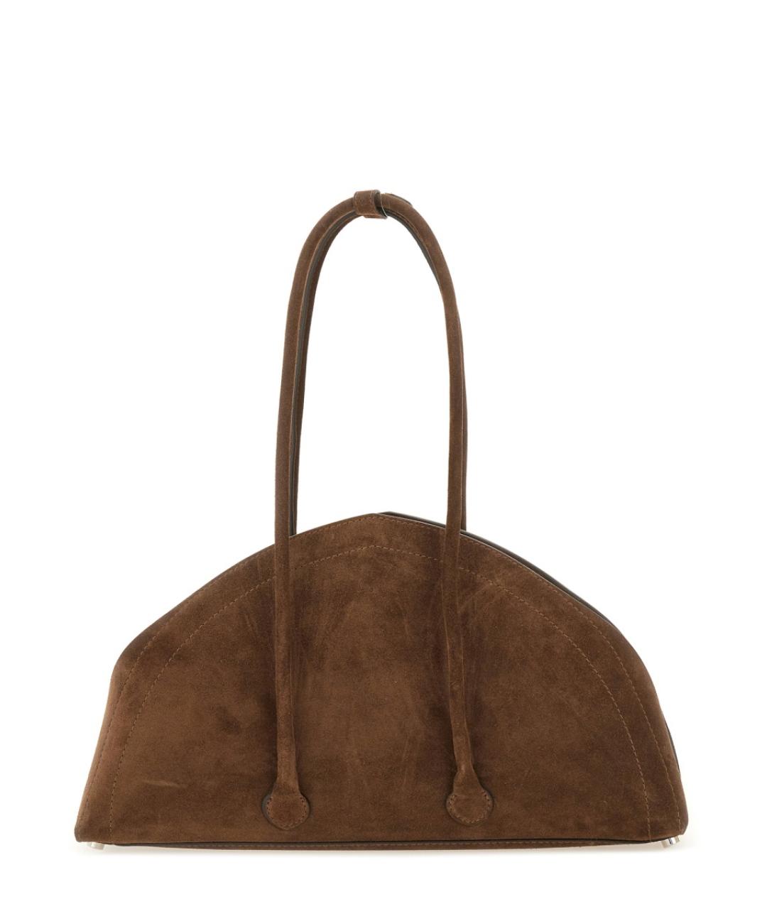 FEDERICO CINA Коричневая замшевая сумка тоут, фото 2