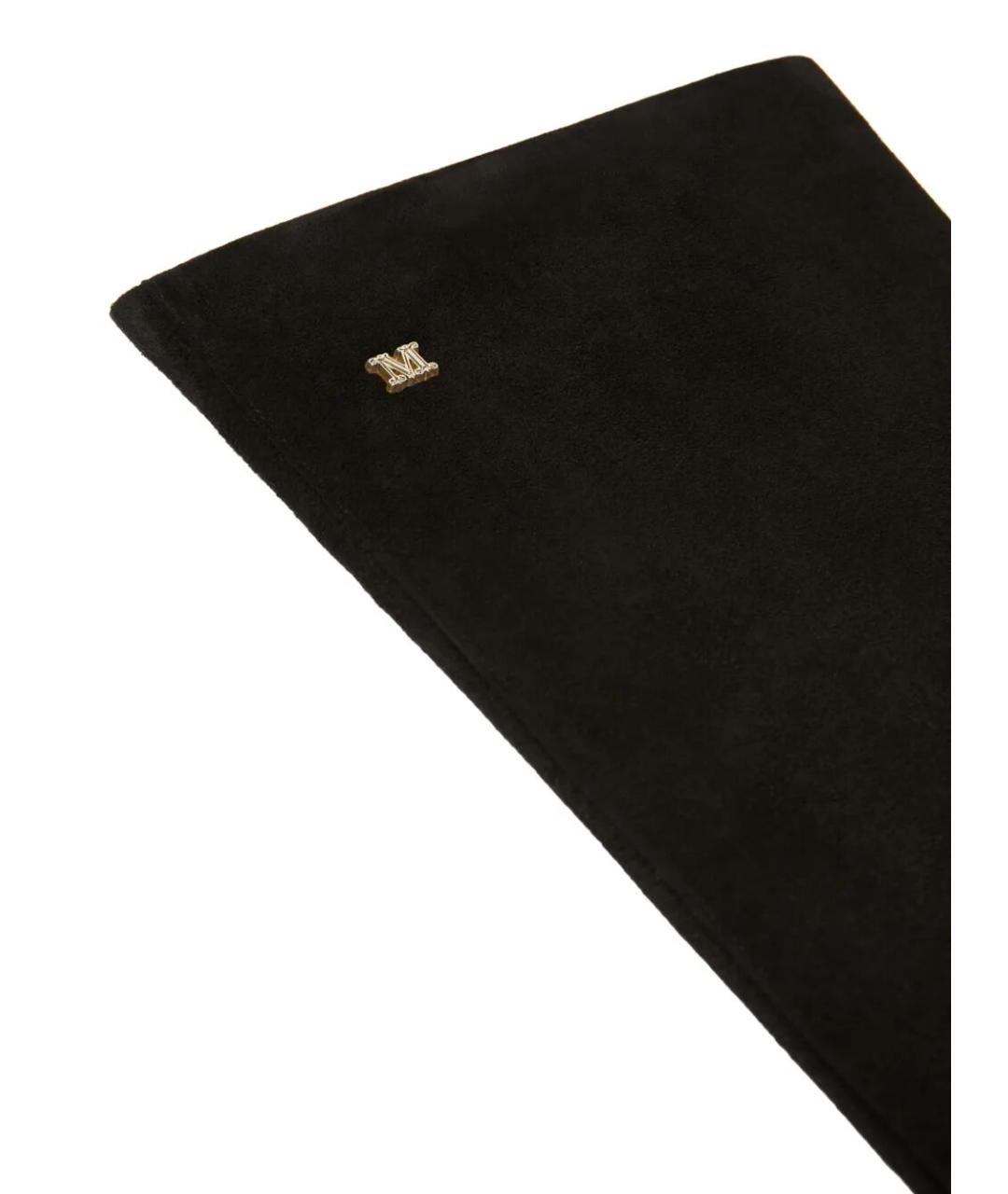 MAX MARA Черные кожаные перчатки, фото 2