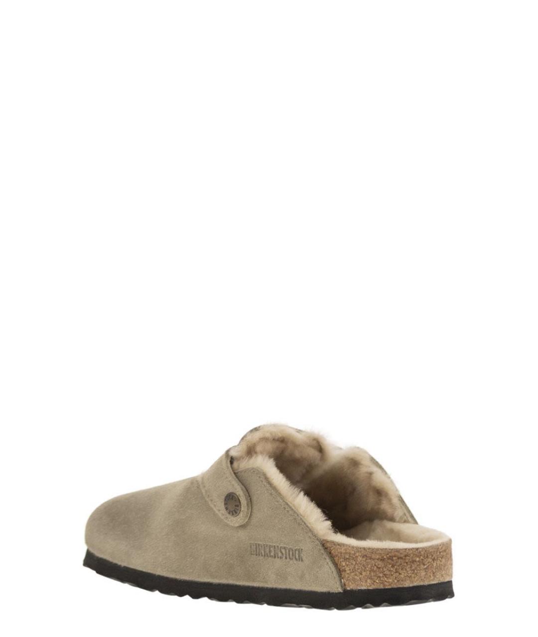 BIRKENSTOCK Бежевые замшевые мюли, фото 3