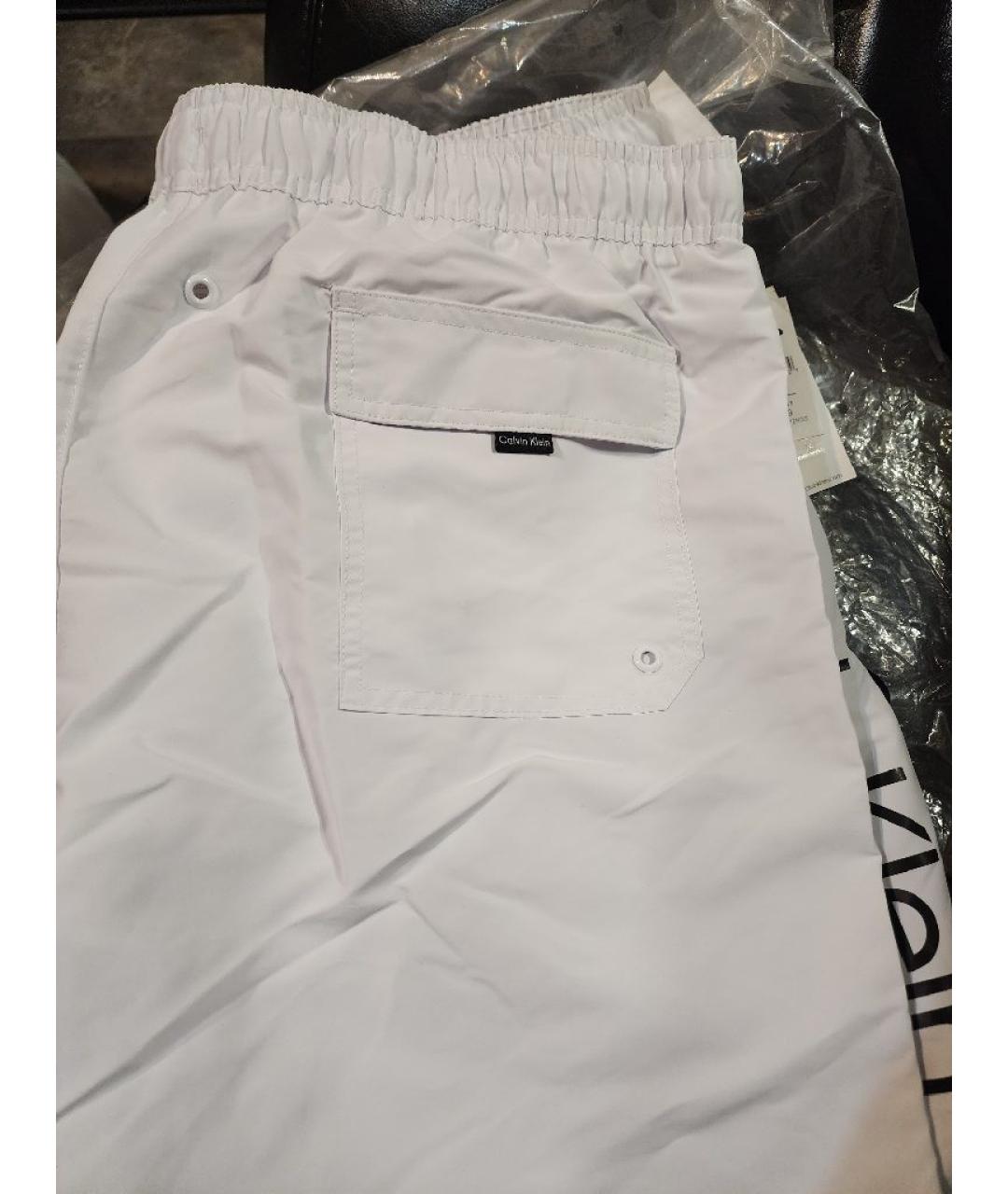 CALVIN KLEIN Белые полиэстеровые шорты, фото 4