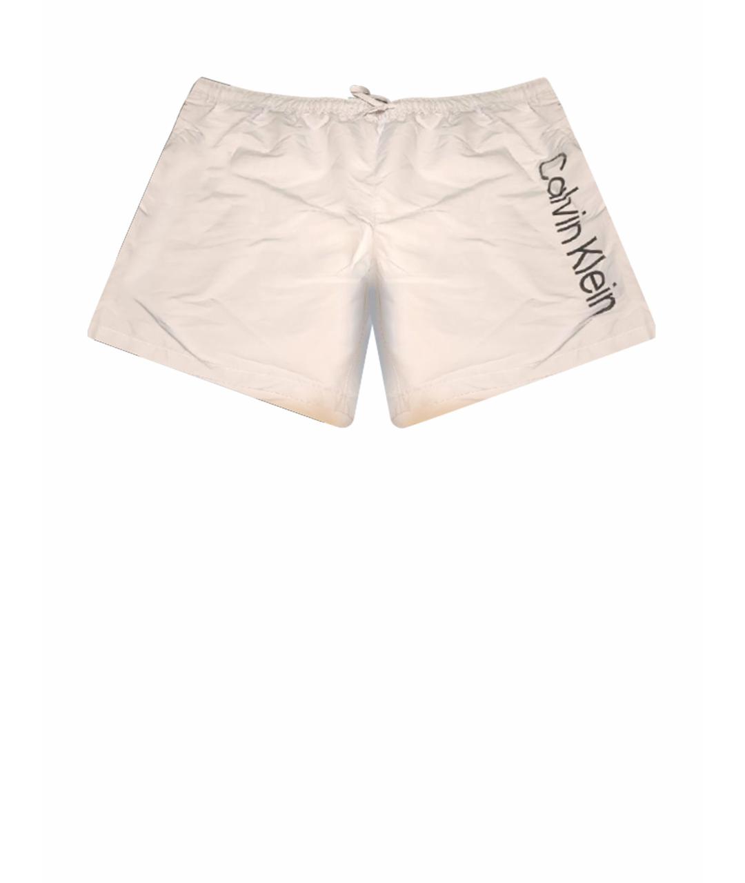CALVIN KLEIN Белые полиэстеровые шорты, фото 1
