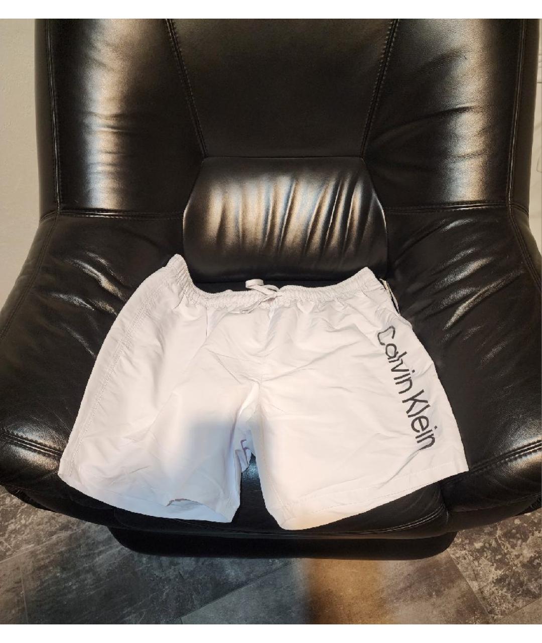 CALVIN KLEIN Белые полиэстеровые шорты, фото 6