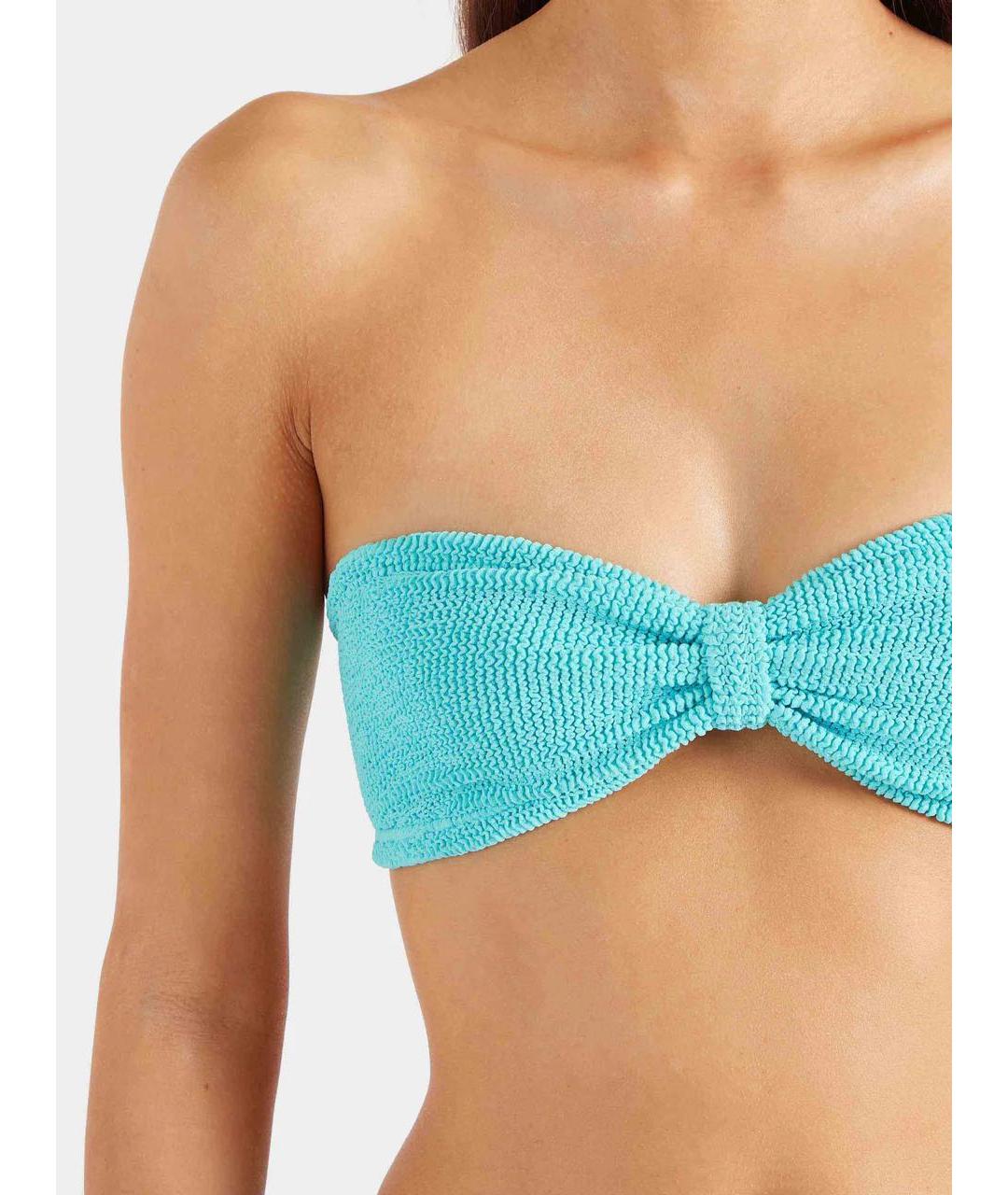 HUNZA G Бирюзовый купальник, фото 4