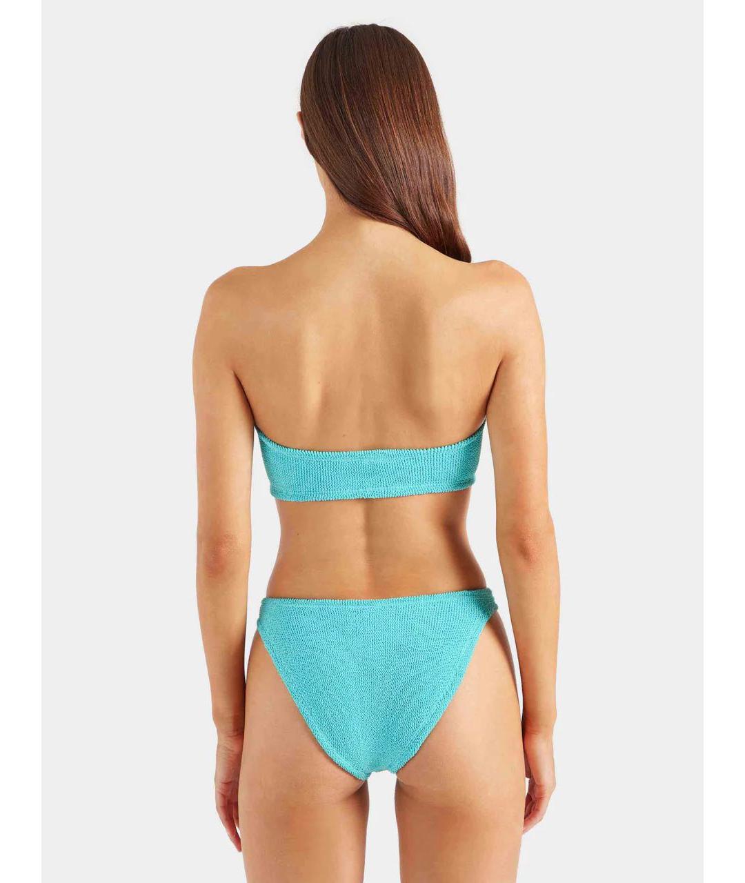 HUNZA G Бирюзовый купальник, фото 5