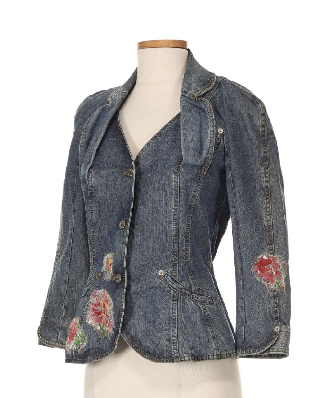 CHRISTIAN DIOR Темно-синий деним жакет/пиджак, фото 2