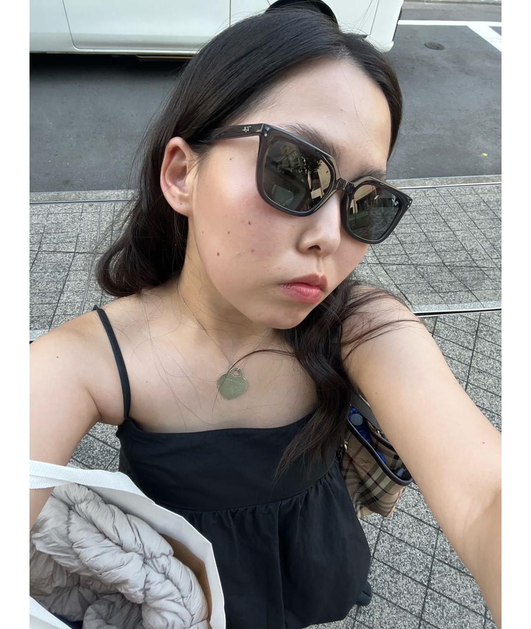 RAY BAN Антрацитовые пластиковые солнцезащитные очки, фото 7