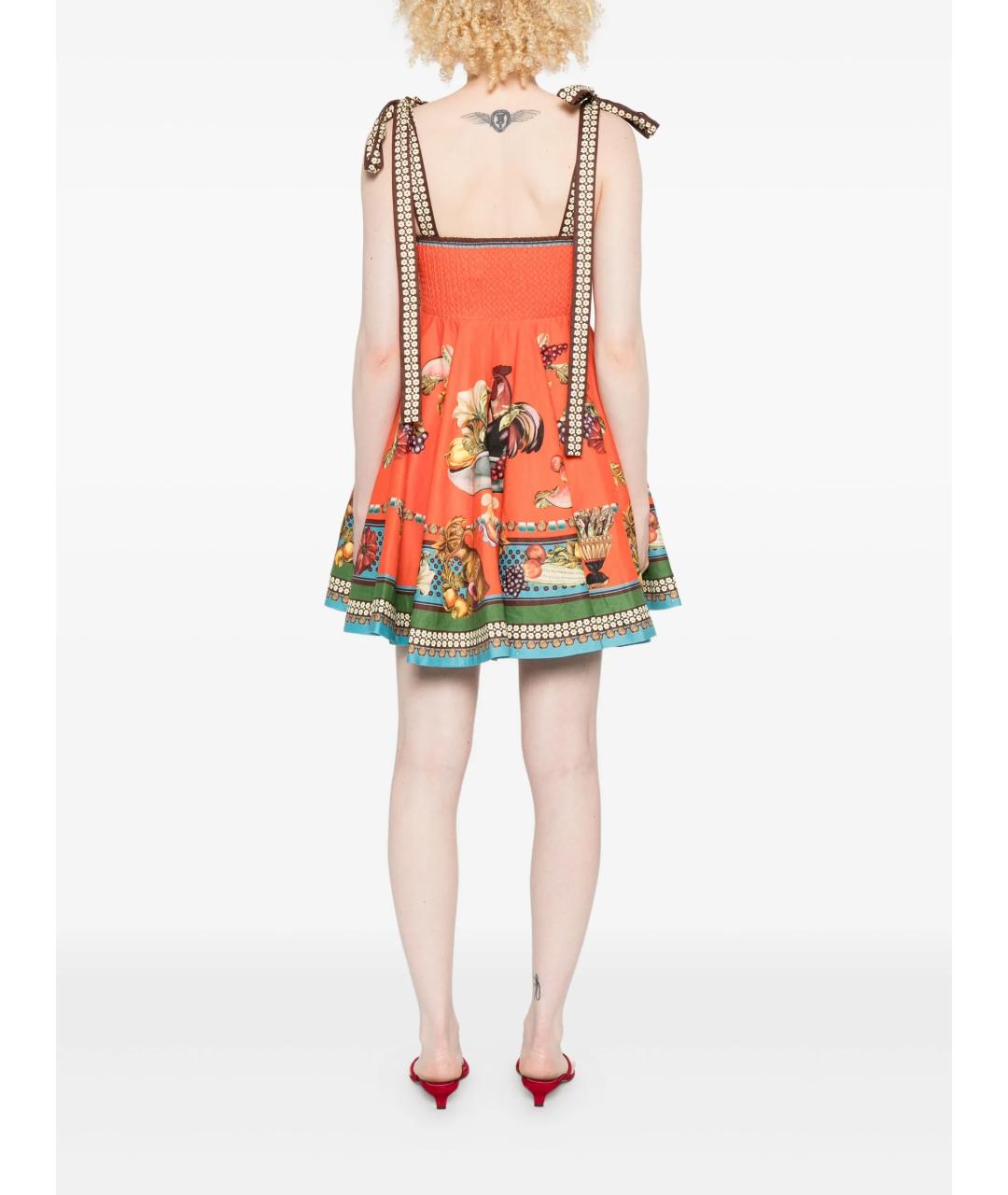 Alemais Оранжевое льняное платье, фото 4