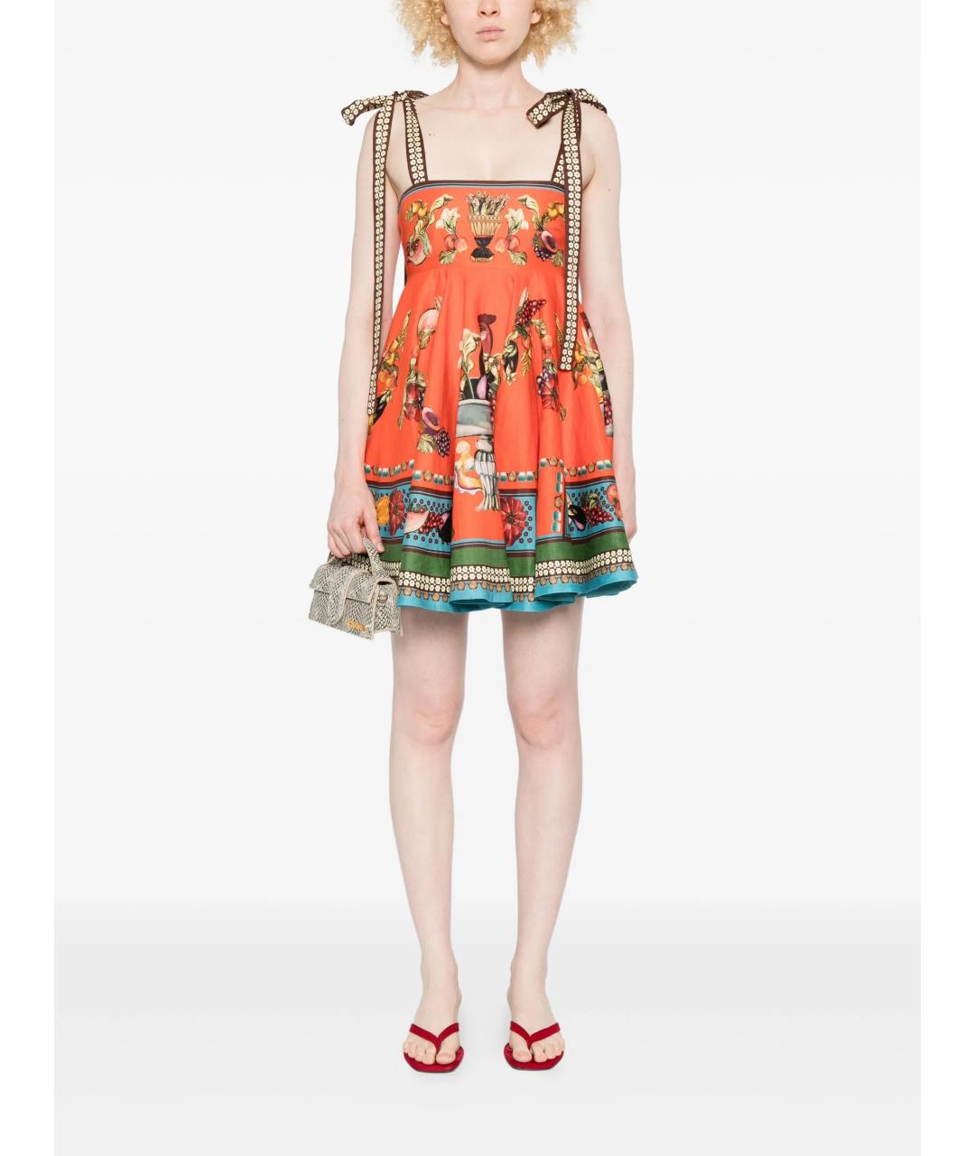 Alemais Оранжевое льняное платье, фото 2