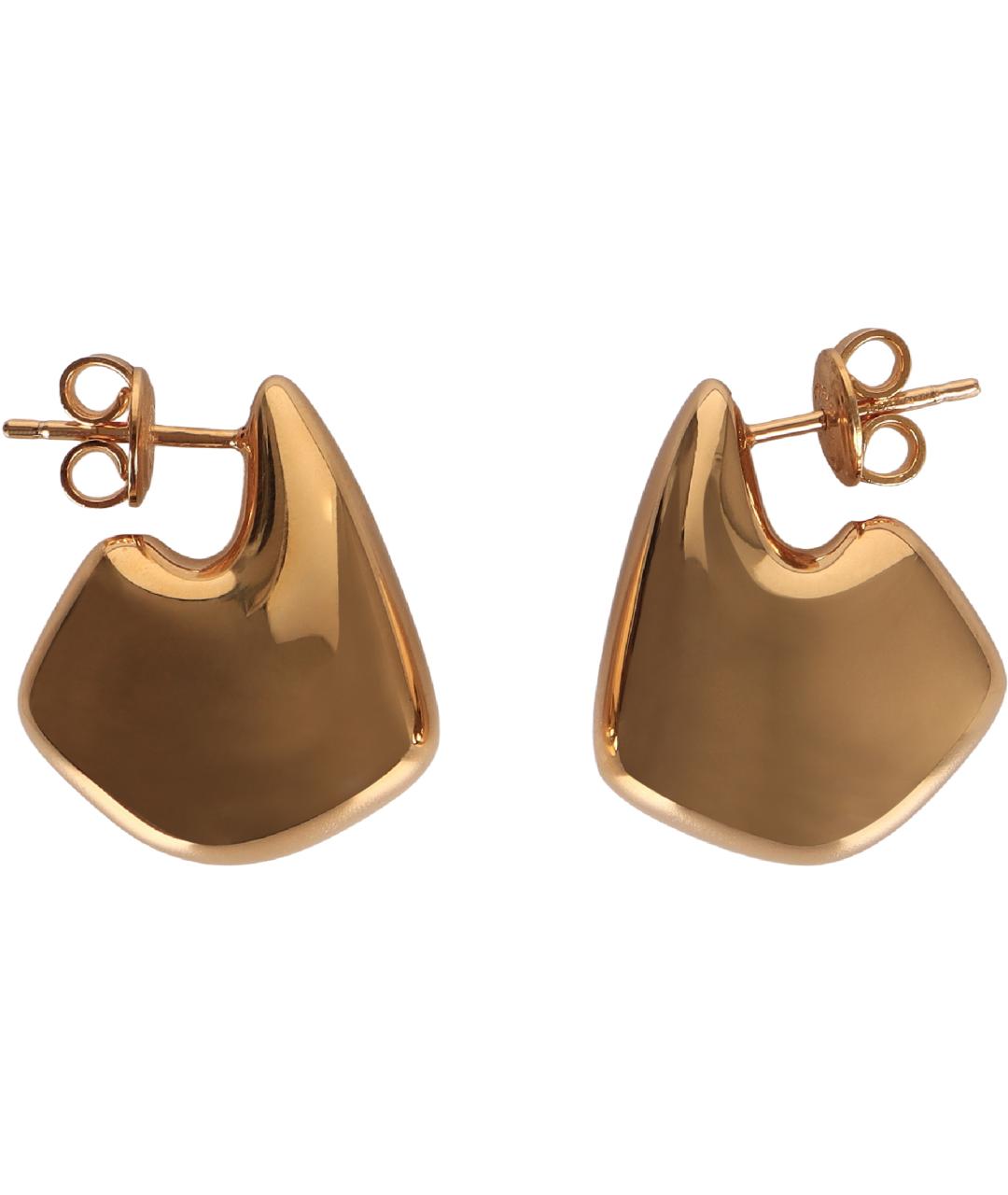 BOTTEGA VENETA Золотые металлические серьги, фото 3