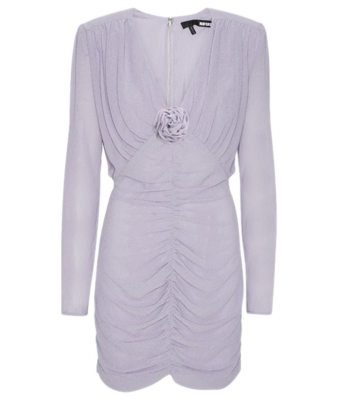 ROTATE Фиолетовое полиэстеровое коктейльное платье, фото 1