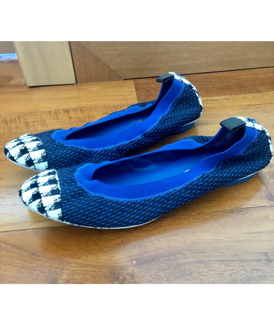 CHANEL Синие кожаные балетки, фото 6