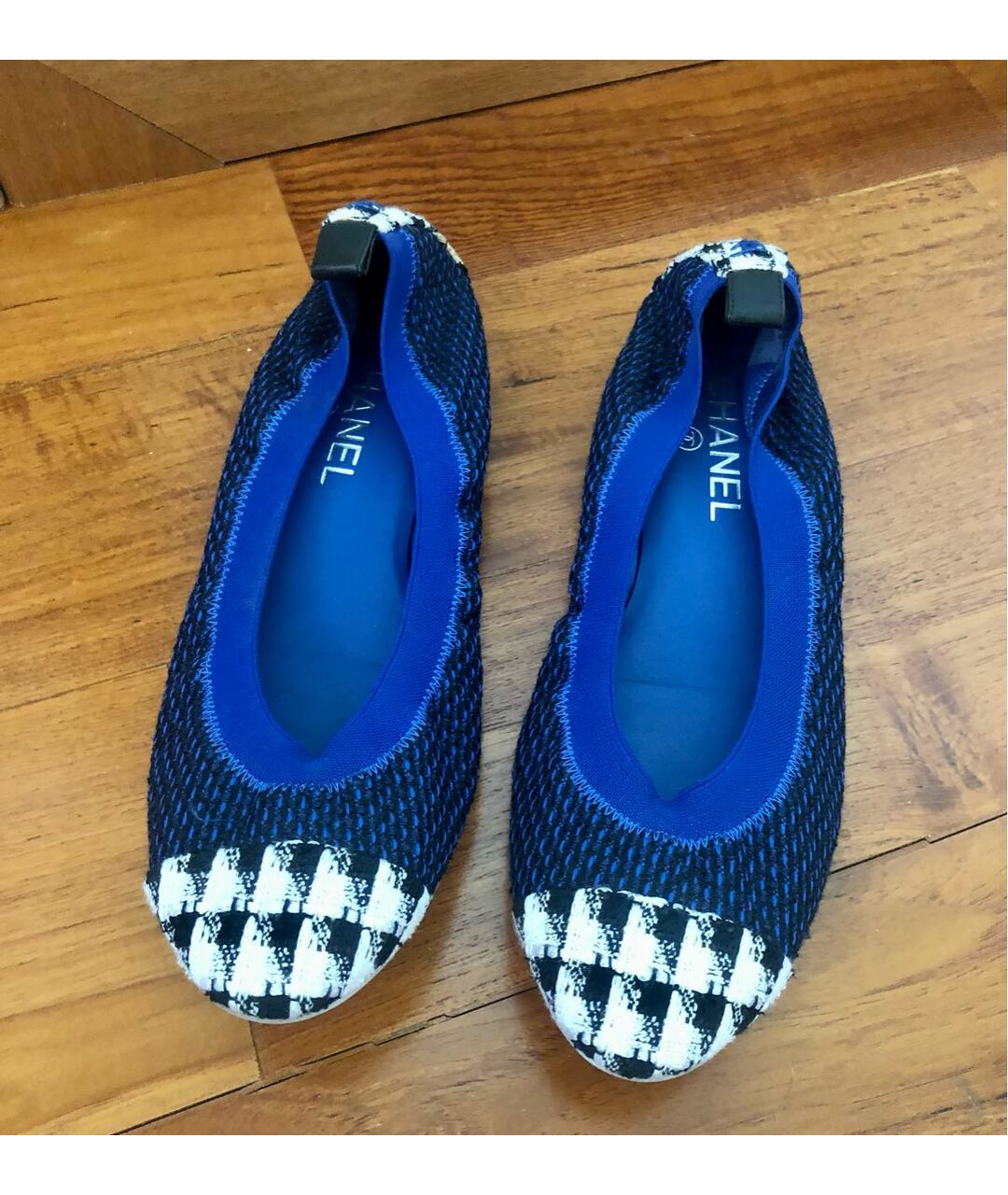 CHANEL Синие кожаные балетки, фото 2