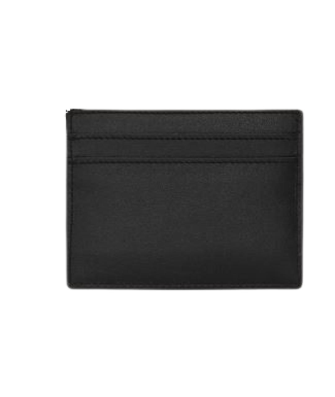 SAINT LAURENT Черный кожаный кардхолдер, фото 2