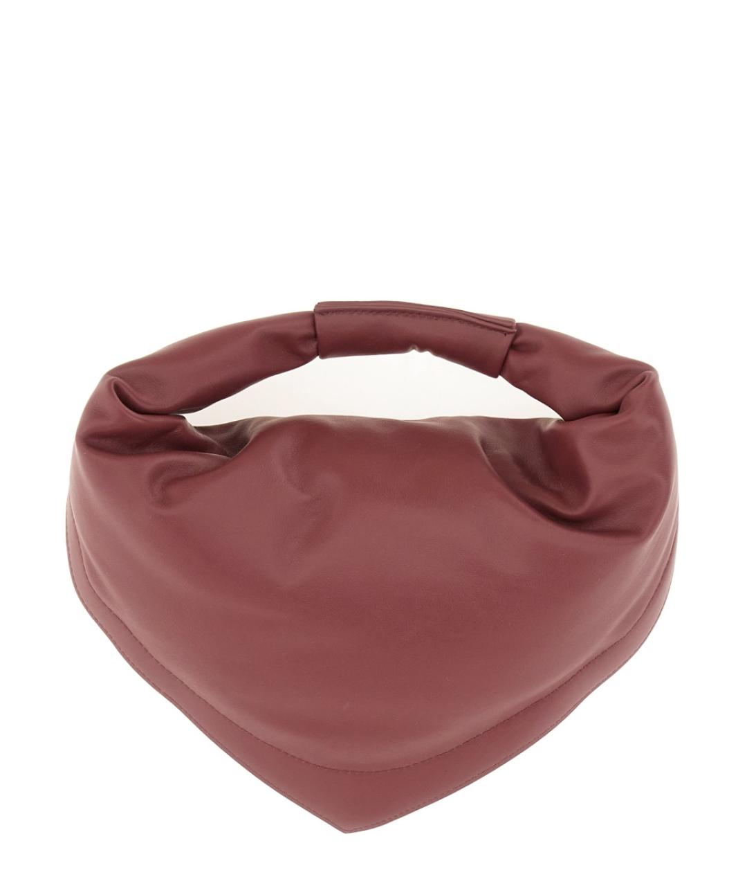 FEDERICO CINA Красная кожаная сумка с короткими ручками, фото 4