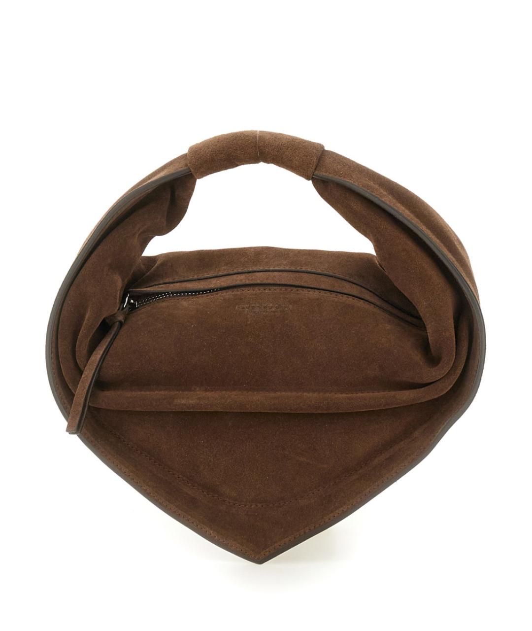 FEDERICO CINA Коричневая замшевая сумка с короткими ручками, фото 2