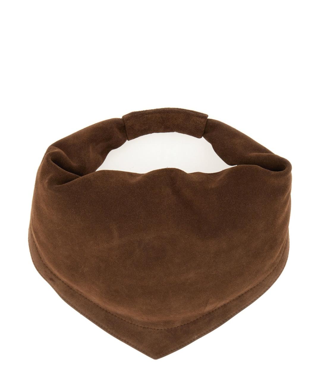 FEDERICO CINA Коричневая замшевая сумка с короткими ручками, фото 1