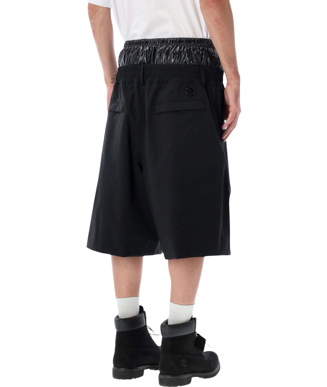 MONCLER Черные полиамидовые шорты, фото 2
