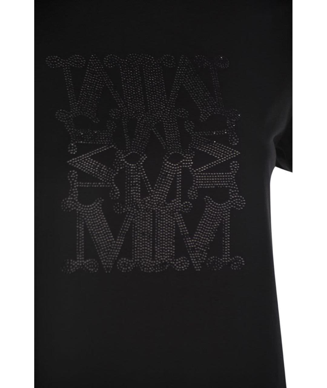 MAX MARA Черная шерстяная футболка, фото 4