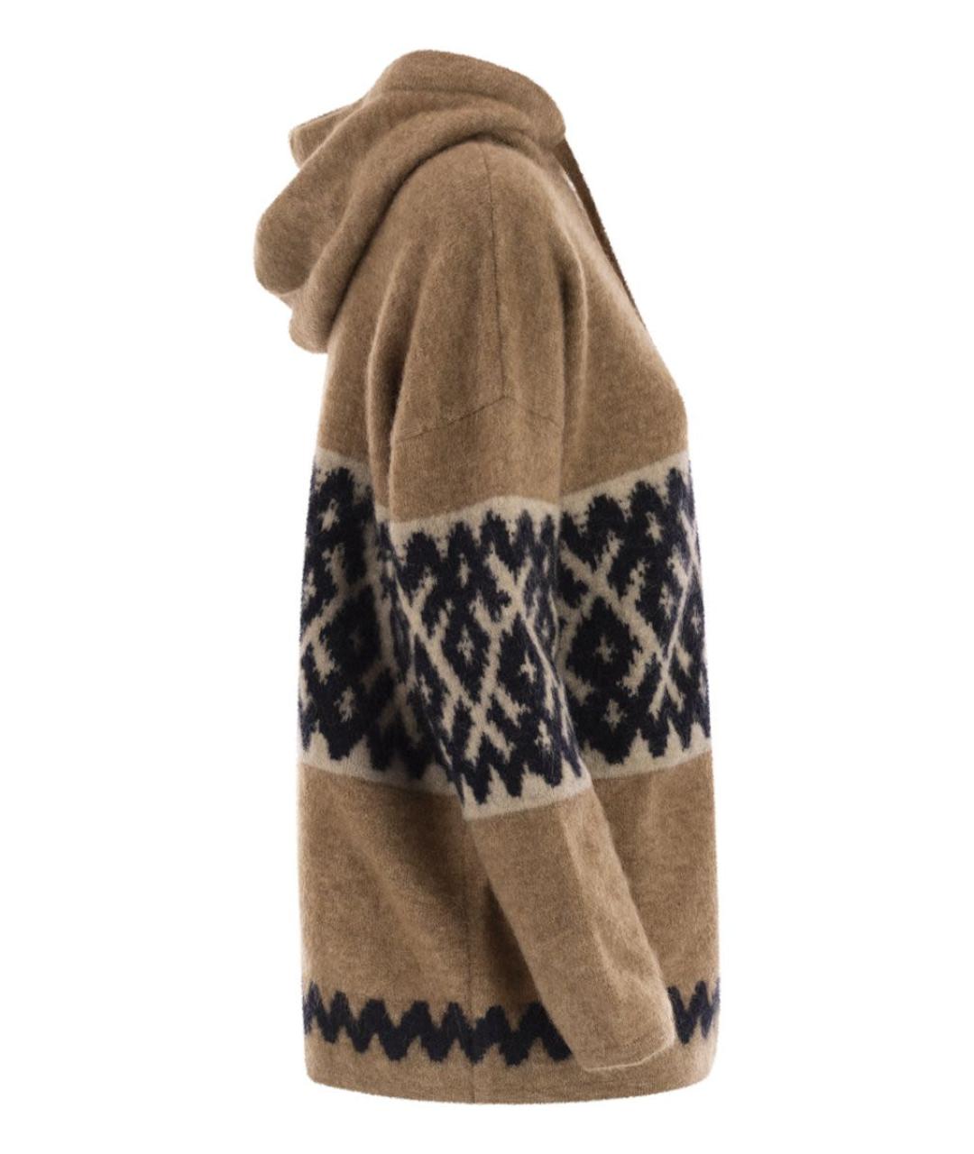 'S MAX MARA Бежевый шерстяной джемпер / свитер, фото 3