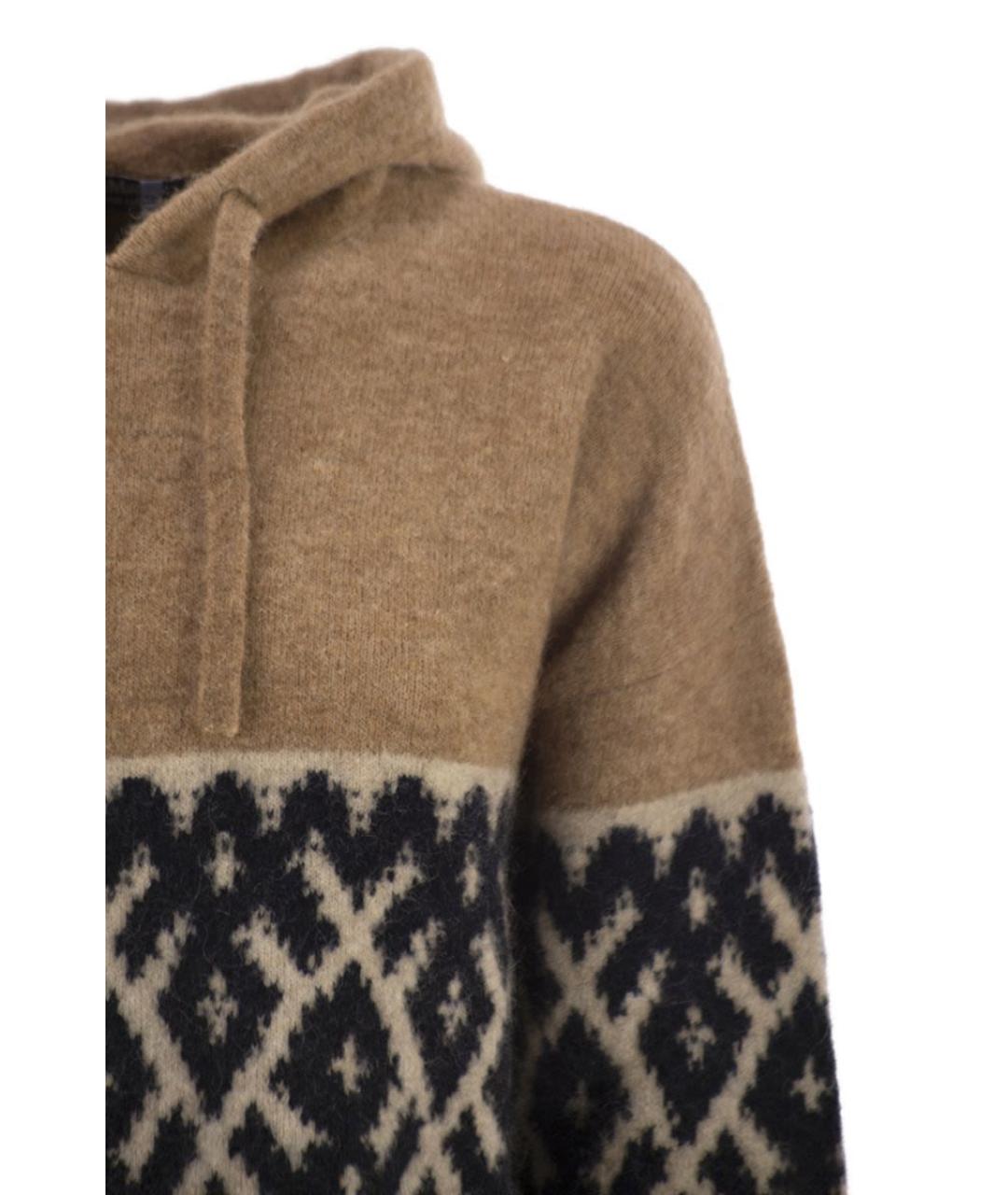 'S MAX MARA Бежевый шерстяной джемпер / свитер, фото 4