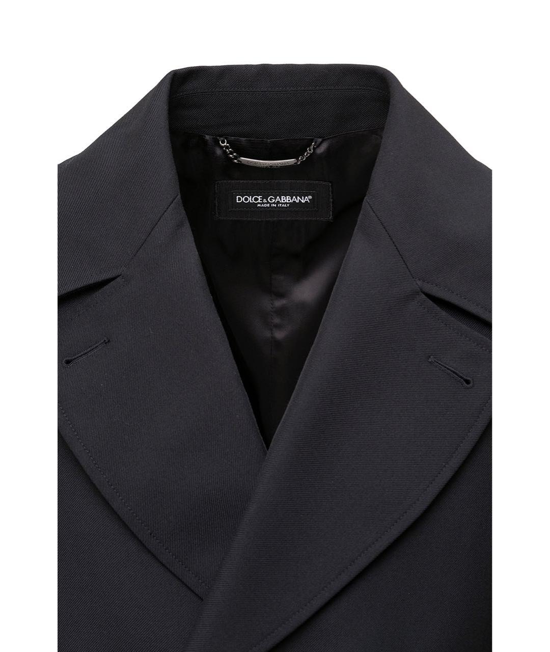 DOLCE&GABBANA Черный полиэстеровый тренч / плащ, фото 3