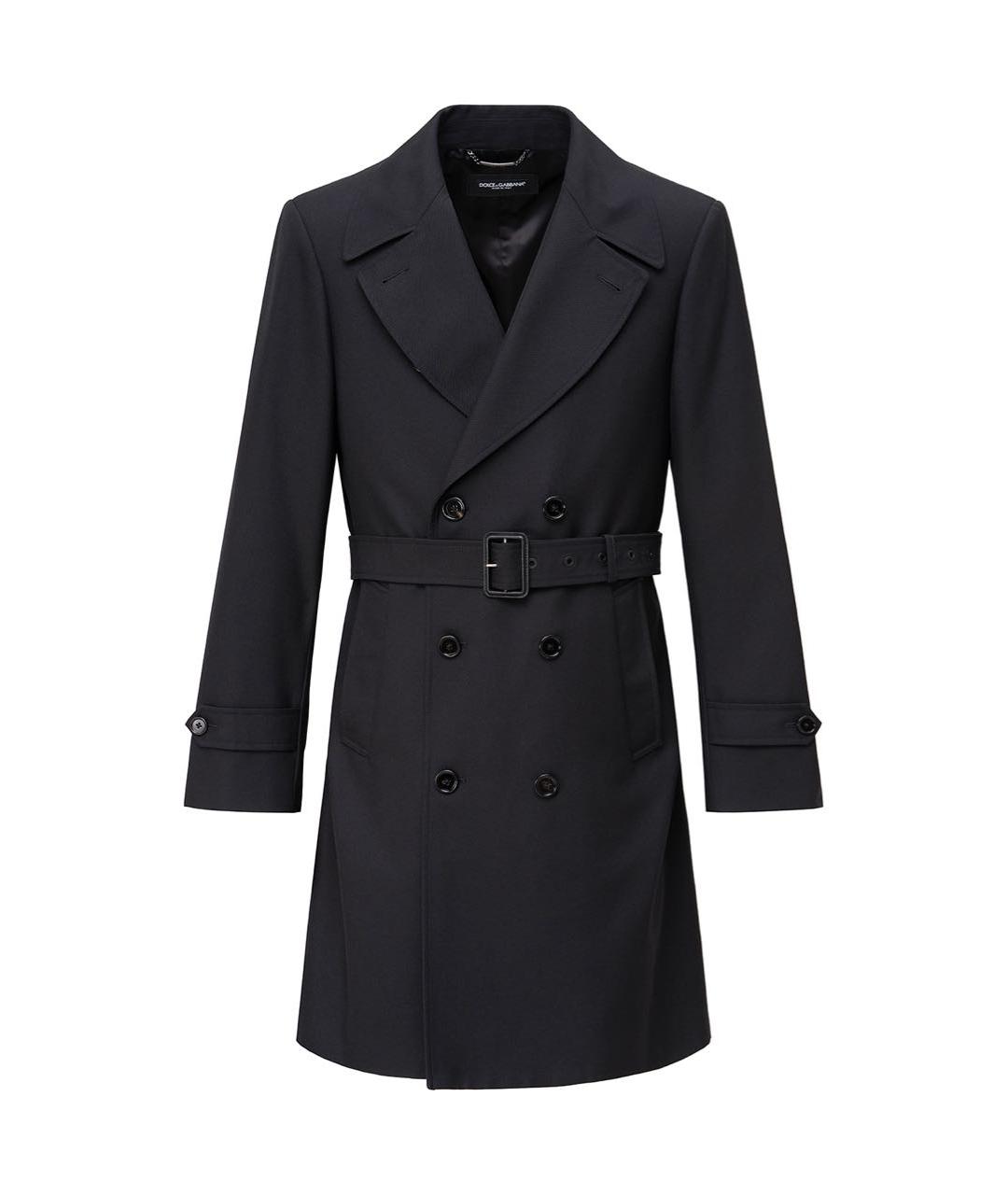 DOLCE&GABBANA Черный полиэстеровый тренч / плащ, фото 1