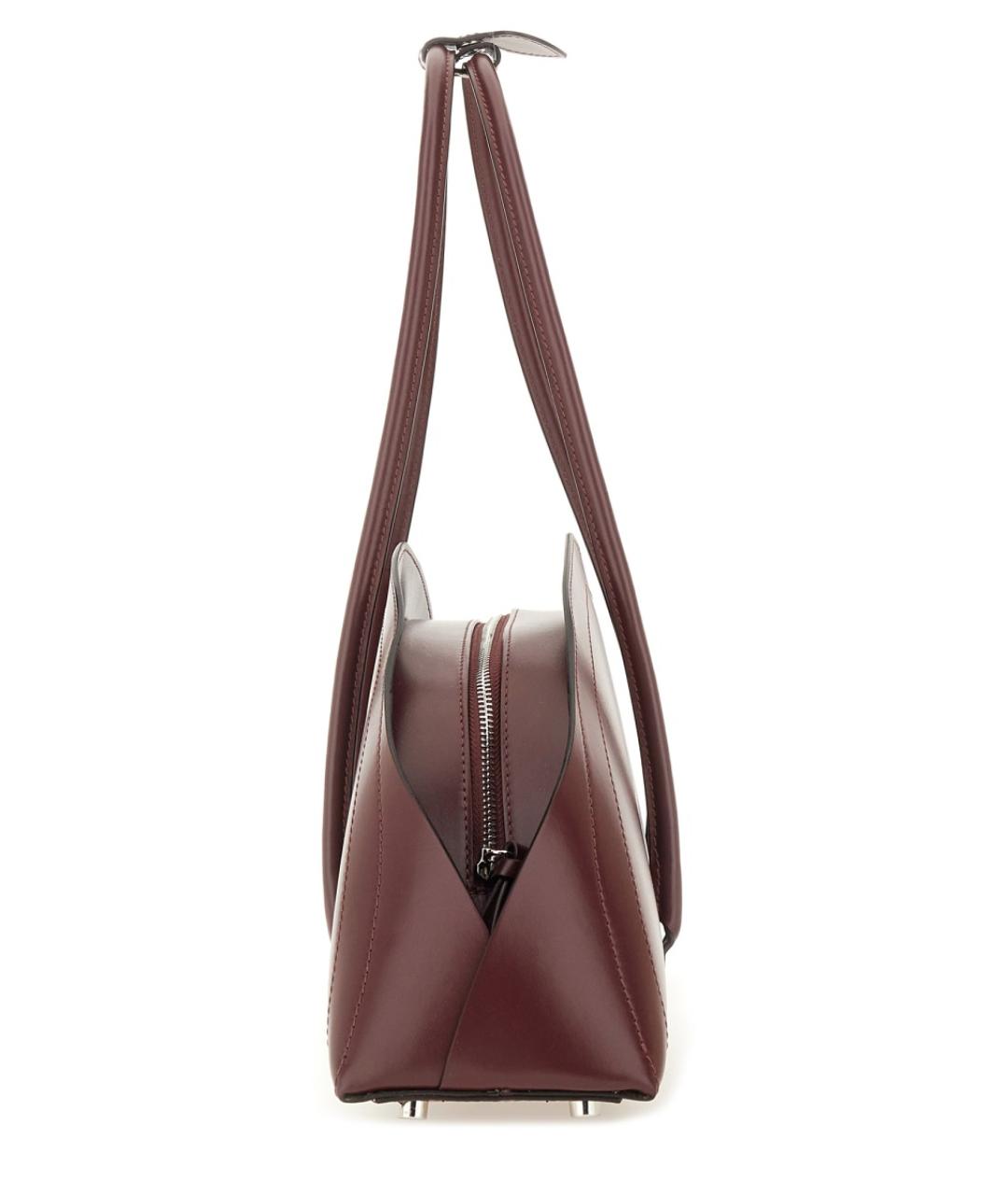 FEDERICO CINA Красная кожаная сумка с короткими ручками, фото 3