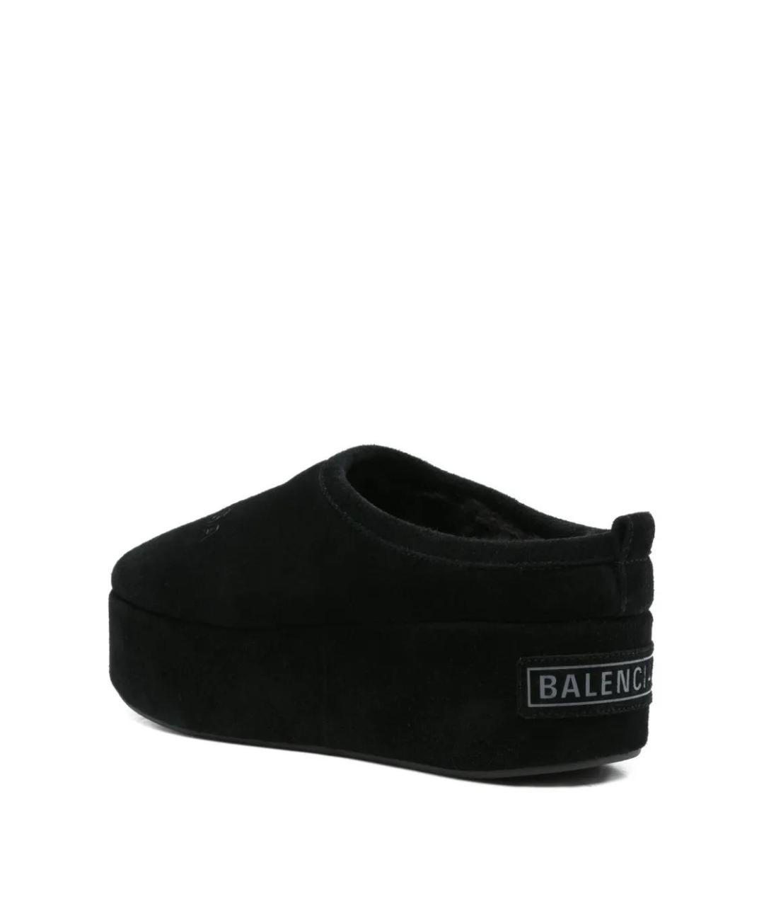 BALENCIAGA Черные замшевые мюли, фото 3