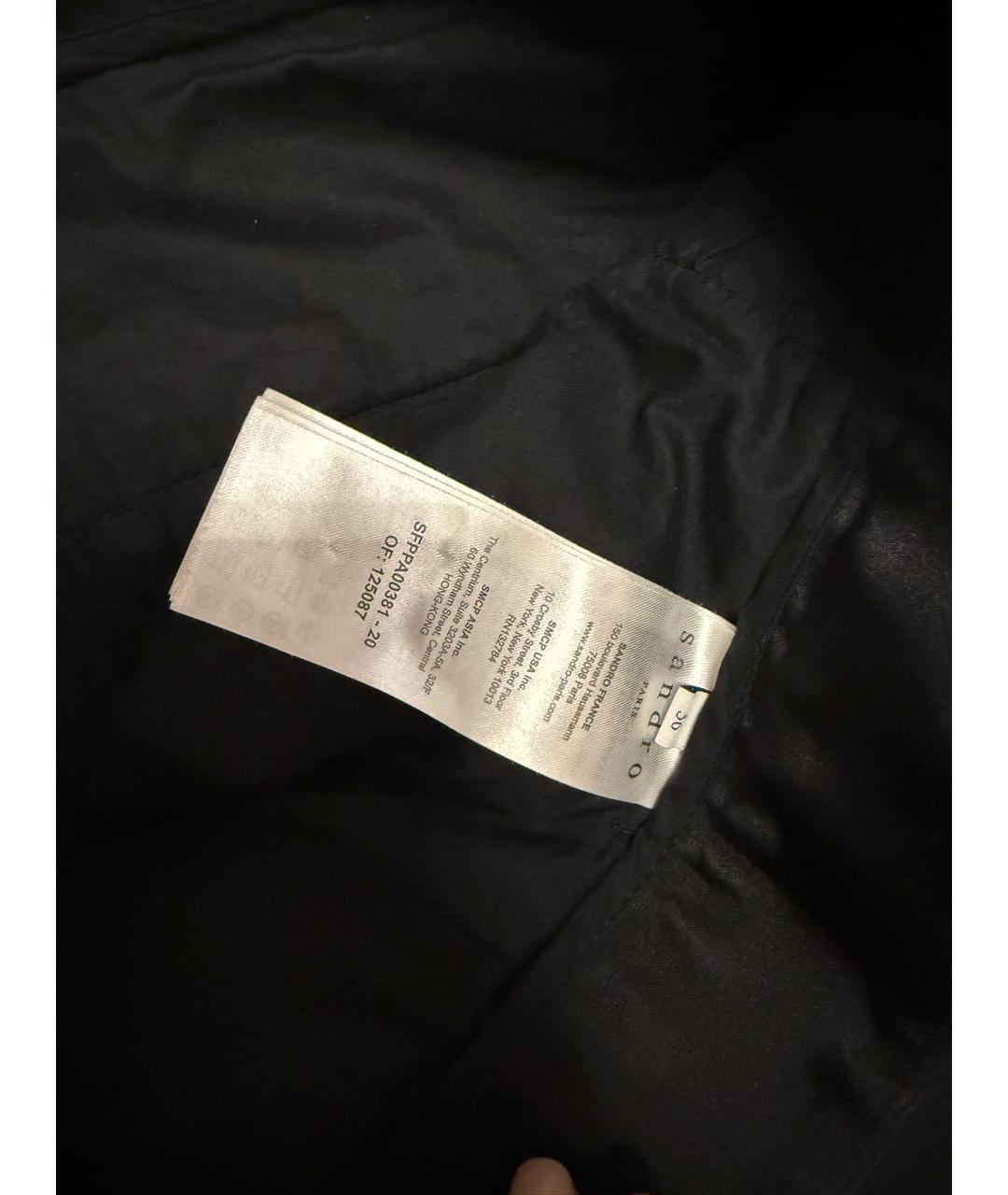 SANDRO Черные вискозные брюки узкие, фото 4