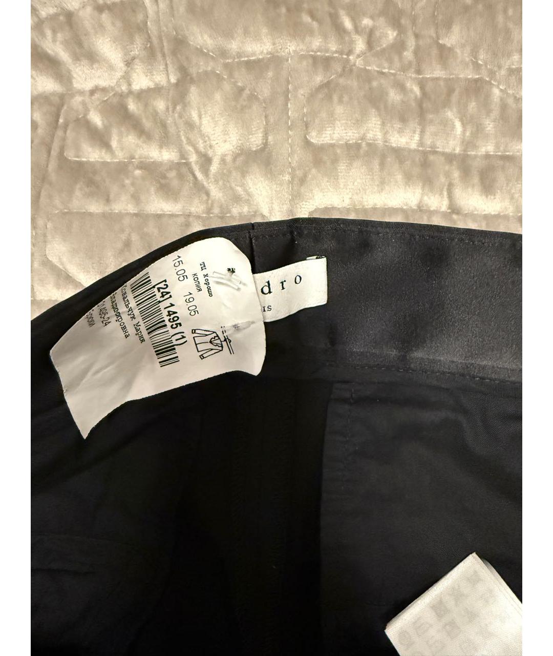 SANDRO Черные вискозные брюки узкие, фото 5