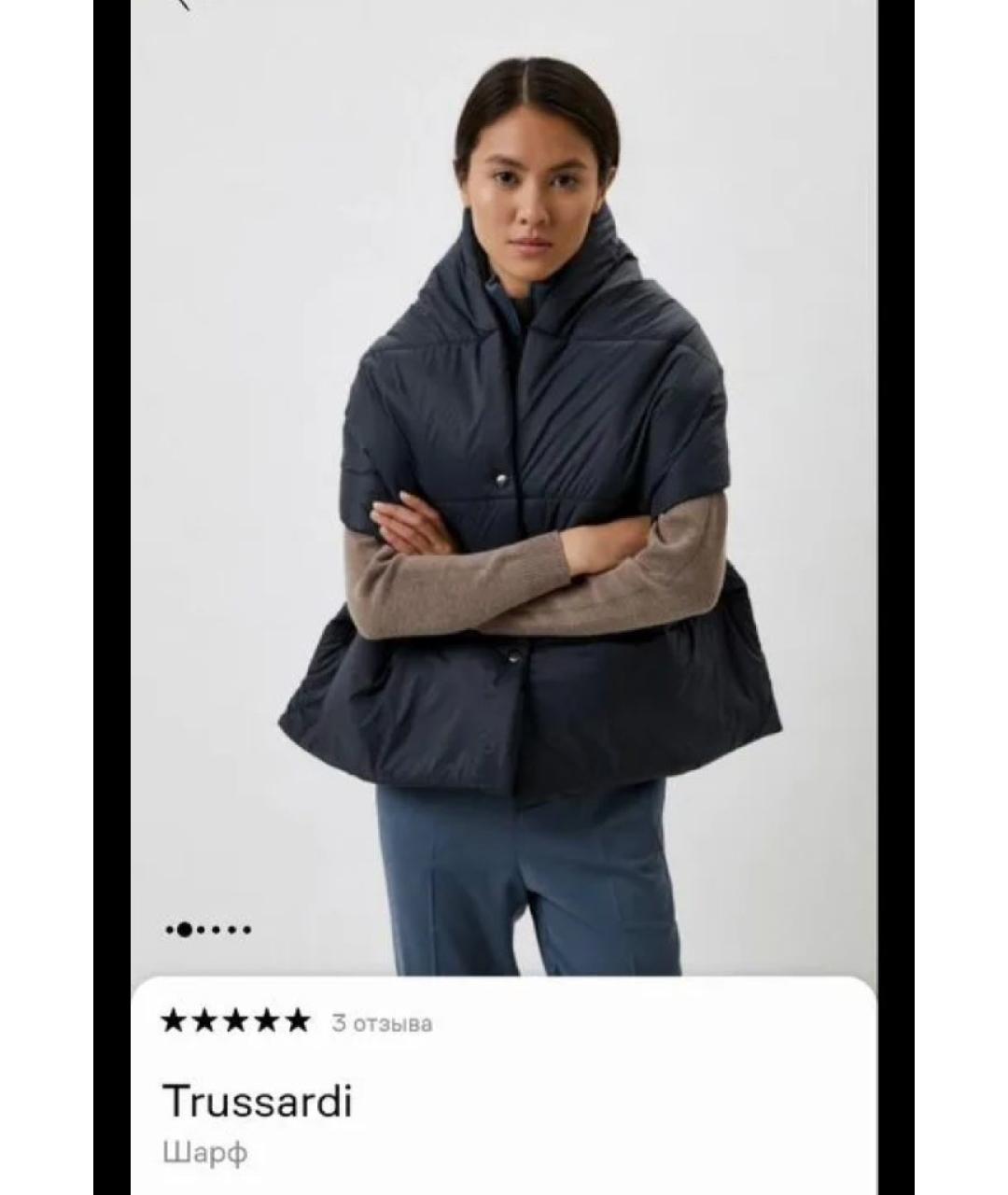 TRUSSARDI Черный шарф, фото 2