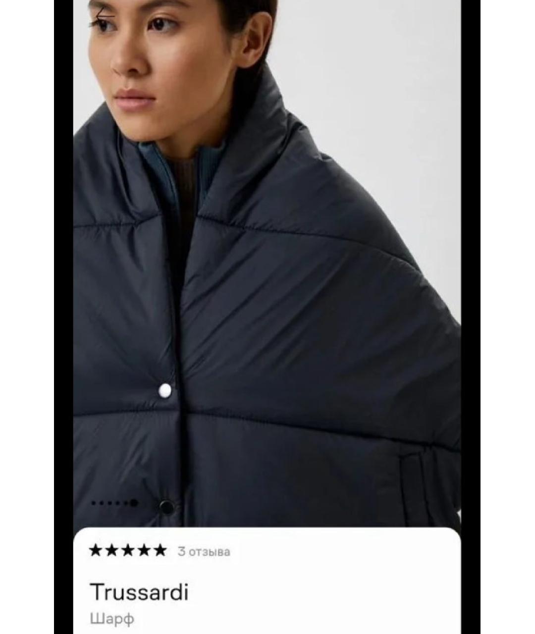 TRUSSARDI Черный шарф, фото 3