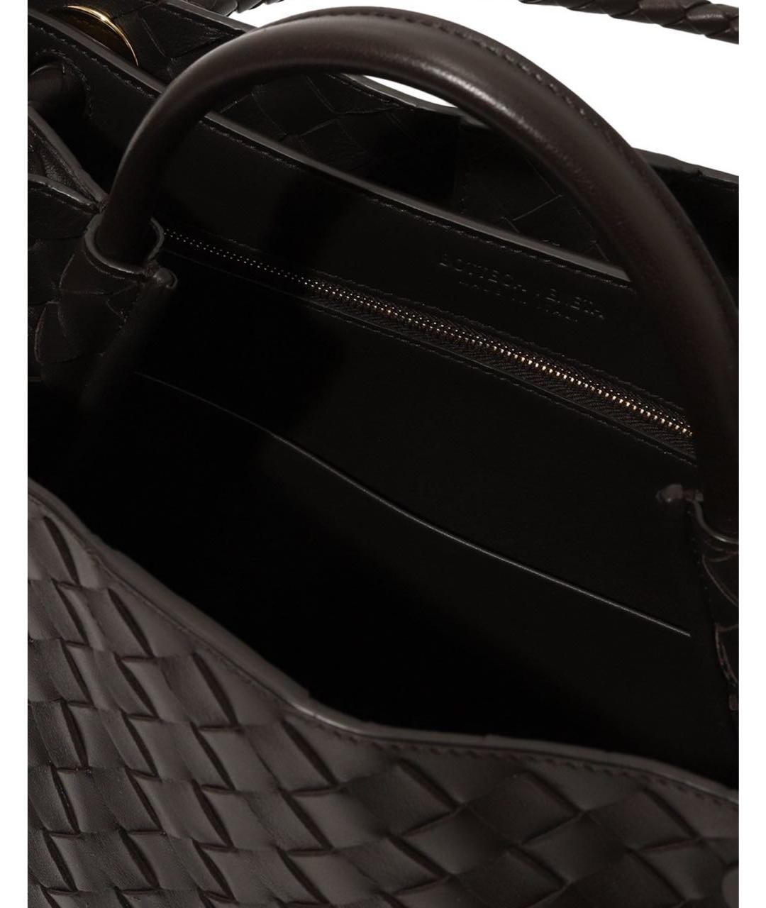 BOTTEGA VENETA Коричневая кожаная сумка через плечо, фото 5